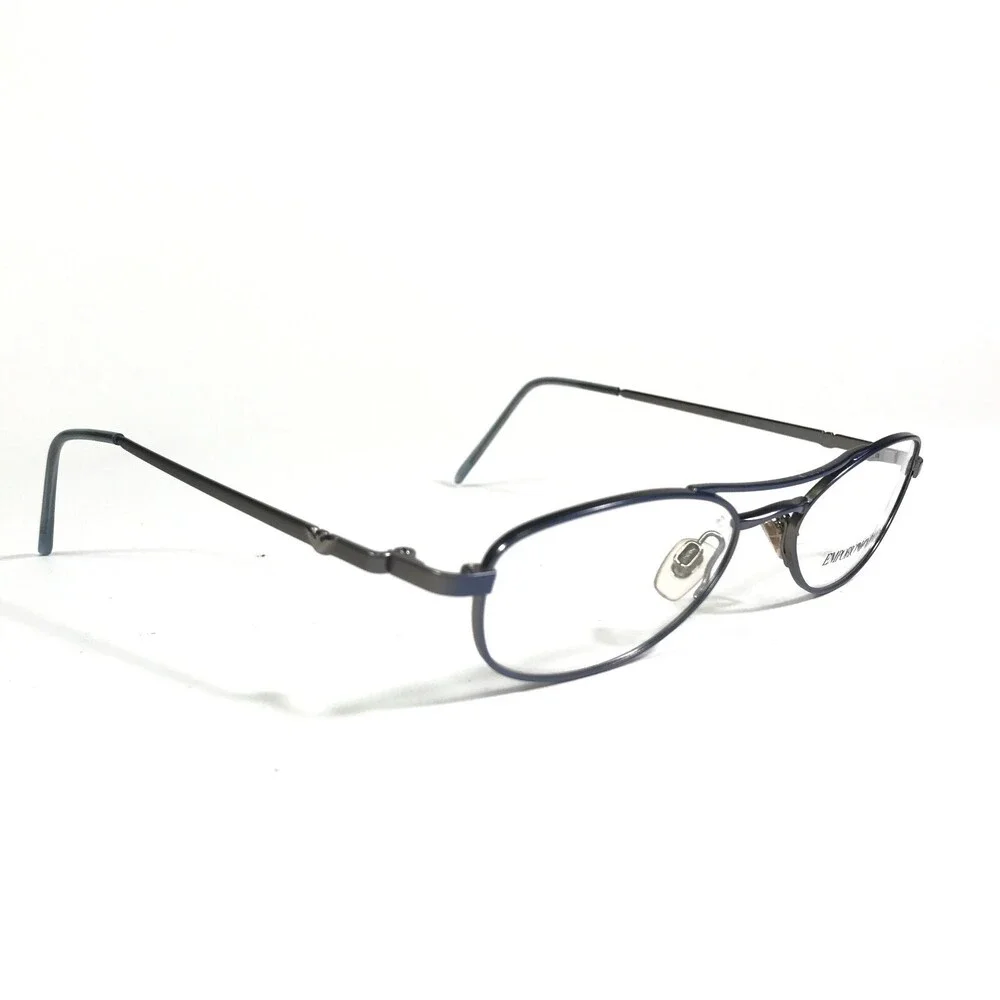 Emporio Armani Eyeglasses Frames 143 1220 Grey Blue Round Full Rim 49-18-142